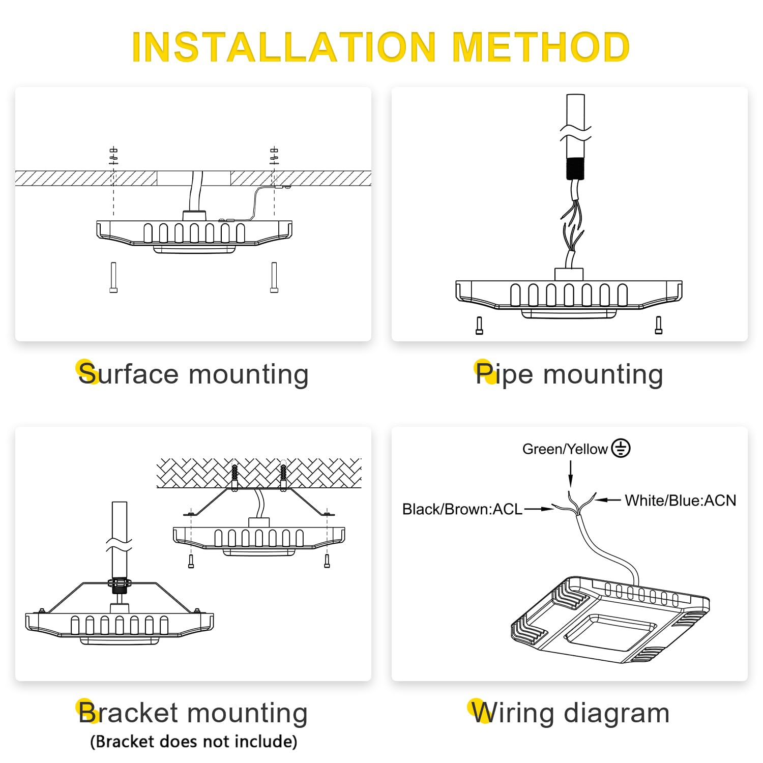 150W LED Gas Station Canopy Light, 5700K 21000LM Ultra Bright Surface Mount LED Garage Shop Ceiling Light (600W HID/HPS Equivalent), Commercial Canopy Lighting 90-277V IP65 UL & DLC Listed (4-Pack)