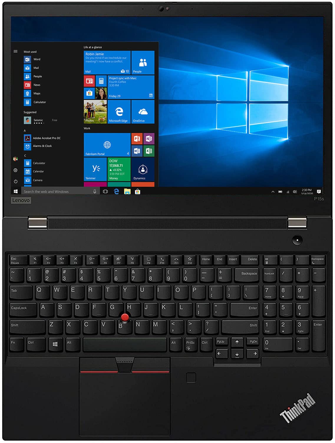 Lenovo ThinkPad P15s Gen 2 Mobile Workstation 15.6" IPS FHD Display (Intel i5-1135G7, Quadro T500 4GB, 16GB DDR4, 512GB PCIe SSD, Fingerprint, Thunderbolt 4, Win 10 Pro) w/DKZ Hub USB Port Expander