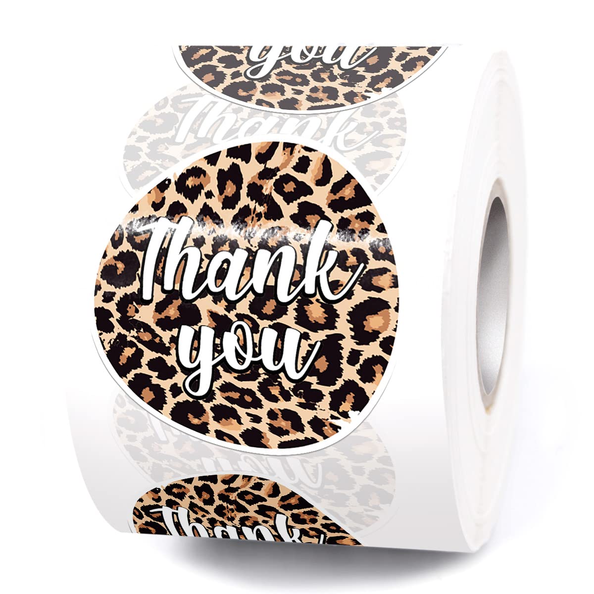 muminglong Cute Leopard Print Thank You Small Business Stickers,Thank You Stickers,Happy Mail Stickers,Handmade Stickers,Small Shop Sticker,Package Stickers for Small Business, 500 PCS