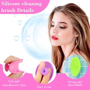 20 Pack Face Scrubber Soft Silicone Facial Cleansing Brush Face Wash Brush for Deep Cleaning Face Scrub Brush for Massage Face Exfoliator Blackhead Removing Face Cleansing Pads Silicon Face Cleaner