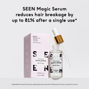 SEEN Magic Serum, Fragrance Free - Non-Comedogenic & Sulfate-Free Hair Serum- Anti Frizz- Dermatologist-Developed - Safe for Sensitive, Eczema & Acne Prone Skin