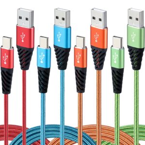 boenoea usb c cable 10ft 4-pack usb a to type c fast charging cable durable nylon braided usb c charger cord compatible with samsung galaxy s10 s9 s8, note 10 9 lg, moto g7 g8