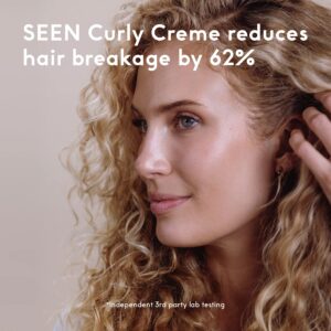 SEEN Curly Creme, Fragrance Free - Non-Comedogenic & Sulfate Free Curl Defining Styling Hair Cream- Anti Frizz- Heat Protectant- Safe for Sensitive Skin