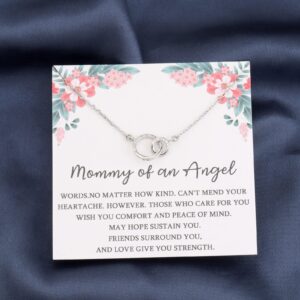 TGBJE Miscarriage Gifts Mommy Of An Angel Necklace Pregnancy Loss Memorial Gift For Mommy Remembrance Gift Sympathy Gift (mommy-angel)