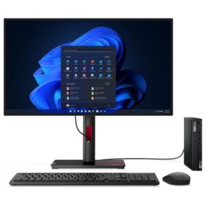 Lenovo 2024 ThinkCentre M70q Gen 3 Tiny Business Desktop Intel 6-Core i5-12400T Iris Xe Graphics 16GB DDR4 512GB NVMe SSD WI-FI AX BT USB-C HDMI2.1 DP RJ-45 Windows 10 Pro w/RE USB