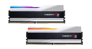 g.skill trident z5 rgb series (intel xmp 3.0) ddr5 ram 64gb (2x32gb) 6000mt/s cl30-40-40-96 1.40v desktop computer memory udimm - metallic silver (f5-6000j3040g32gx2-tz5rs)