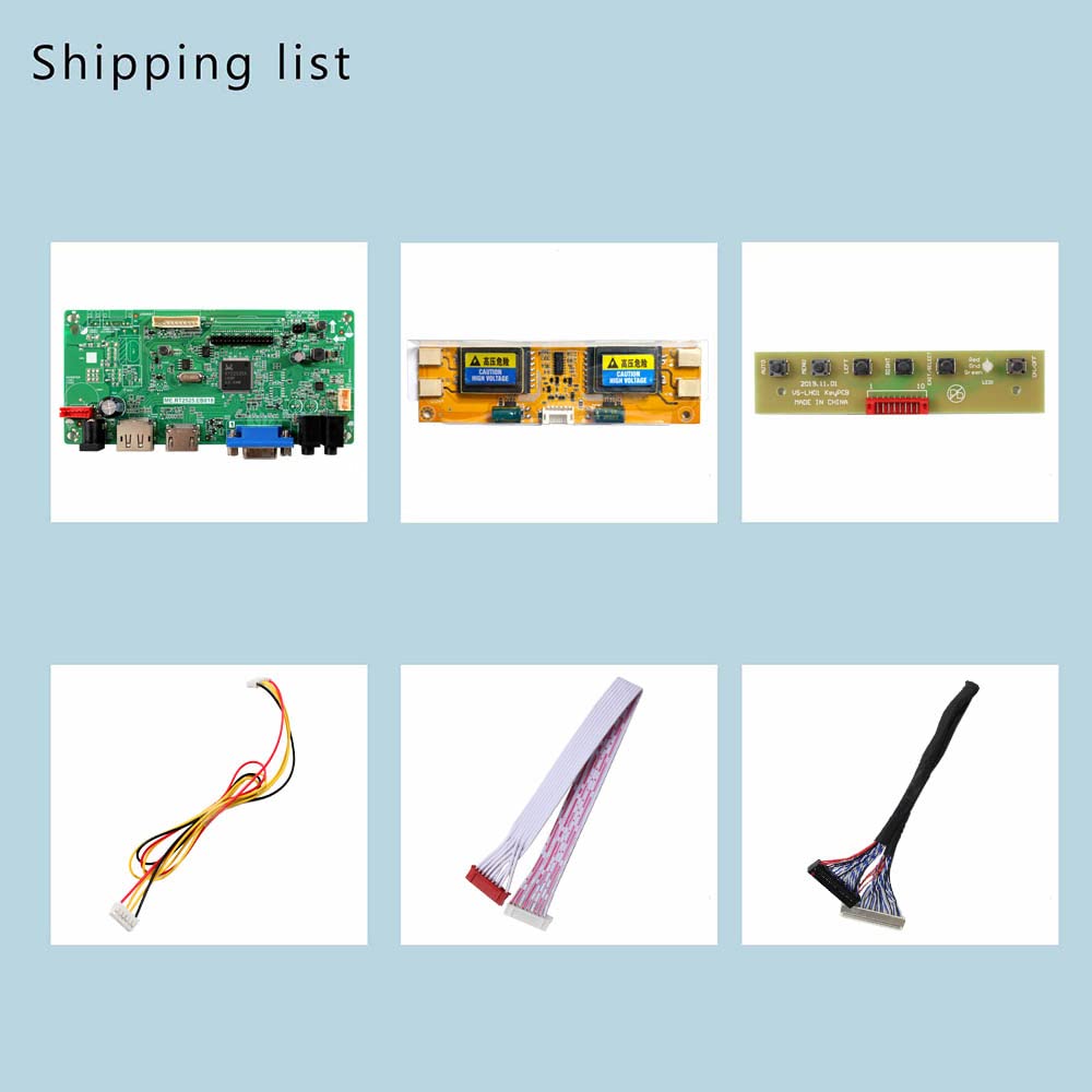 FanyiTek HDMI DP VGA Control Board for 19" 1440x900 30pin 4CCFL LVDs Screen LTM190M2-L01 HT190WGL-600 M190MWW3 R0 M190PW01 V0