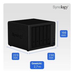 Synology DS1522+ 5-Bay Desktop NAS Solution 5x3,5/2,5" SATA HDD/SSD, 2X M.2 2280 NVMe SSD, 8GB RAM