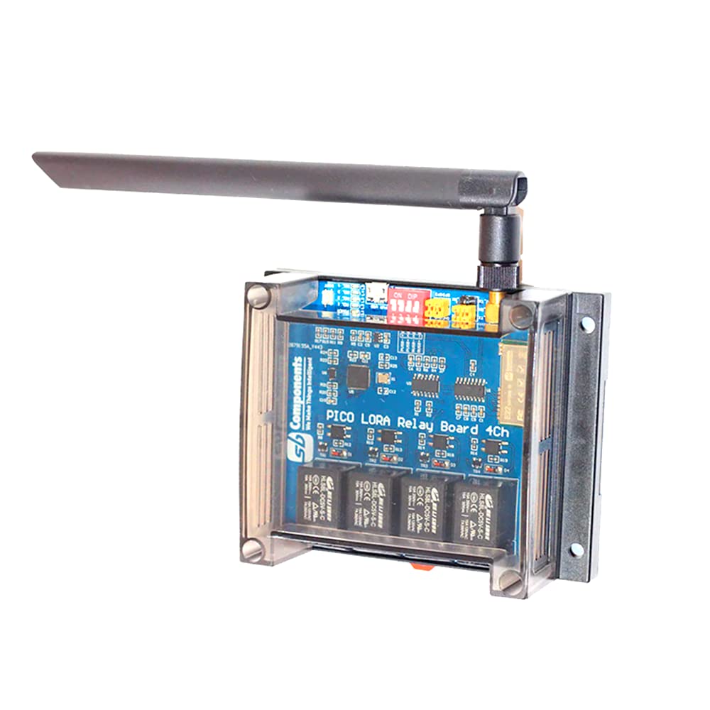 GatePi 4 Channel - LoRa Based Relay Board 4 Channel Relay with LoRa Module Based on Raspberry Pi 2040 Smart Data Transmission LoRa Module, Transmission up to 5 KM (915MHz)