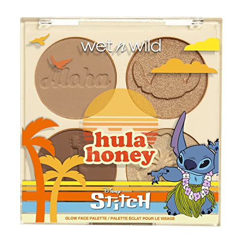 wet n wild Disney Lilo And Stitch Highlighter Face Makeup Palette, Hula Honey Glow