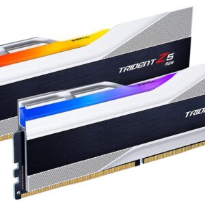 G.SKILL Trident Z5 RGB Series (Intel XMP 3.0) DDR5 RAM 64GB (2x32GB) 6000MT/s CL30-40-40-96 1.40V Desktop Computer Memory UDIMM - Metallic Silver (F5-6000J3040G32GX2-TZ5RS)