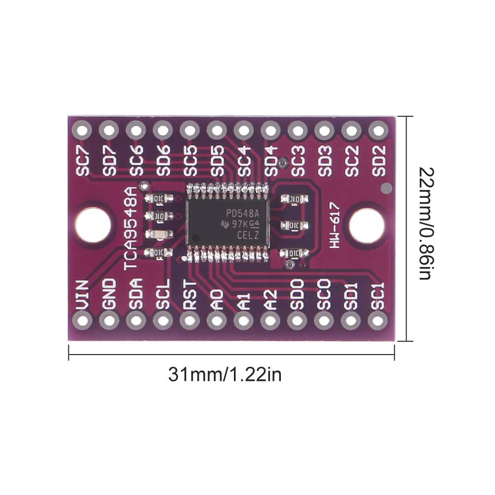 AITRIP 12PCS TCA9548A I2C IIC Multiplexer Breakout Board Module 8 Channel Expansion Development Board for Arduino