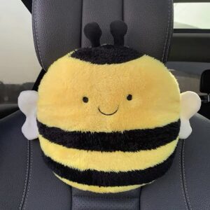 seemehappy car headrest pillow, cute bee neck pillow for car, seat belt cover shoulder pad,comfortable soft car seat pillow for driving,head rest cushion-neck pillow-1pcs