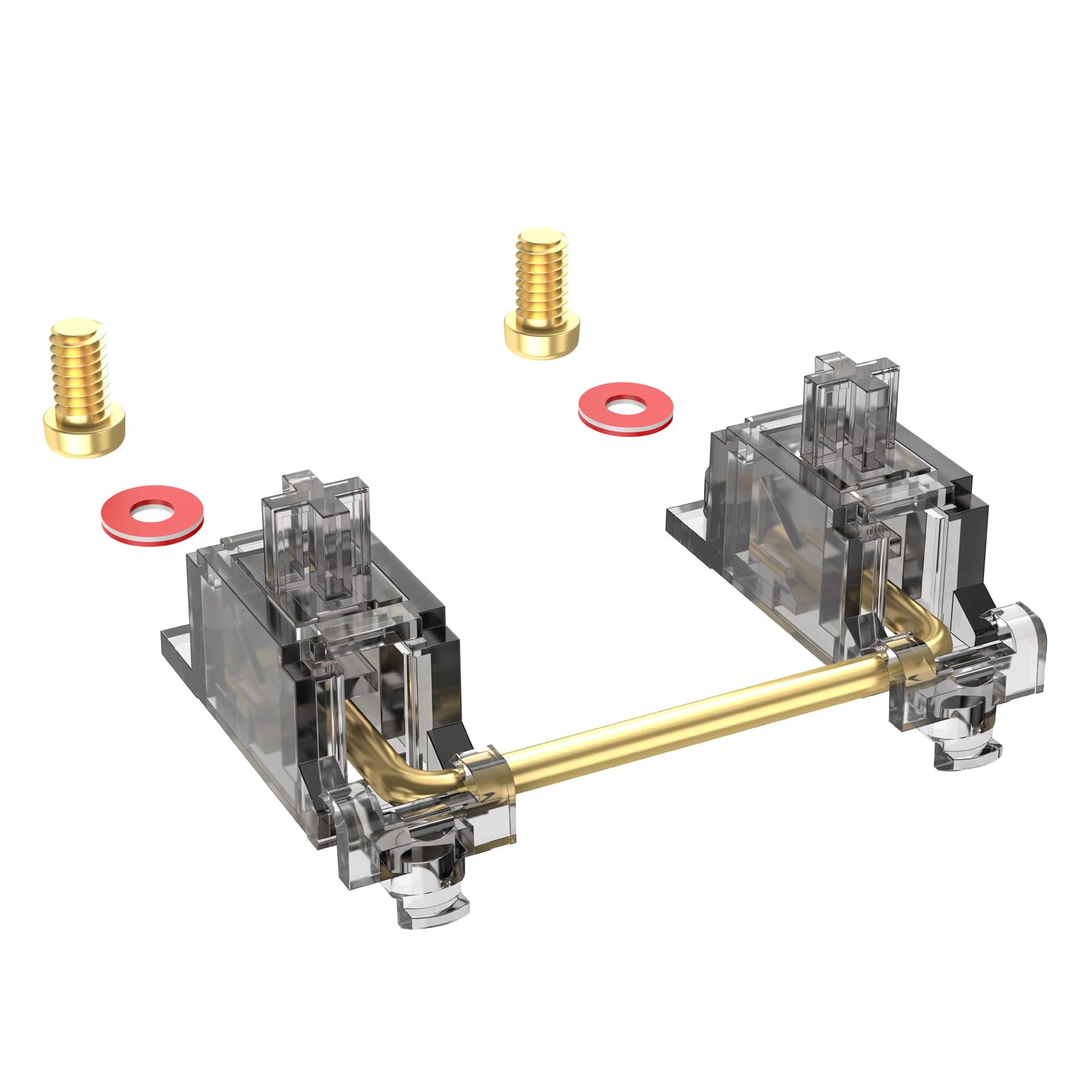 DUROCK Stabilizer V3, Screw in Stabilizers with 2u 6.25u 7u Wires, PCB Mount Keyboard Stabilizers for Mechanical Keyboards (V3 Smokey 80% Kit)