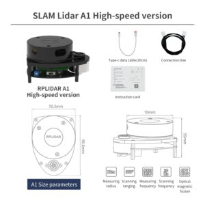 Slamtec RPLIDAR Lidar SLAM A1M8 Support Mapping Navigation for ROS/ROS2（Upgrade The improved version）