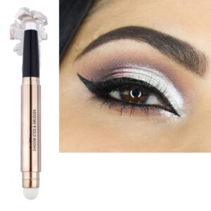 white eyeshadow stick and buildable eye shadow smooth cream shimmer pencil long lasting waterproof highlighter pen makeup hypoallergenic eye liner multi-dimensional eyes look