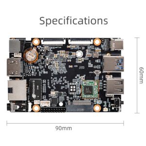 youyeetoo ROC-RK3588S-PC 8K AI Development Mainboard HDMI 2.1 MIPI-DSI x2 DP1.4 MIPI-DSI Support M.2 PCIe 2.0 Up to Four-Screen Output(8G RAM + 64G EMMC)