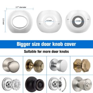 Door Knob Child Proof Universal Size 2.7" Diameter Baby Door Knob Safety Cover for Kids Easy Grip Baby Proof Door Knob Covers Hard for Toddlers to Open Child Safety Door Knob Covers (4 Pack)