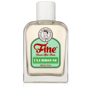 Fine Mr Clubhouse Classic Mens Aftershave -A Splash of Classic Barbershop Aftershave for Modern Men - The Wet Shaver’s Favorite