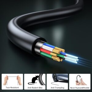 FeizLink 8K Fiber Optic HDMI Cable 100FT, 48Gbps Ultra High Speed HDMI 2.1 Cable, Support 8K60Hz 4K120Hz HDR eARC HDCP 2.2&2.3, HDMI Cord Compatible with Roku TV/HDTV/PS5/Blu-ray