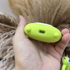 Monster Design Case for Apple AirPods Pro Case Cartoon Cover Silicone Shockproof 3D Cute Kawaii Protective Case Anti-Fall Headphone Case for Airpod Pro Case (Airpods Pro, Green Monster)