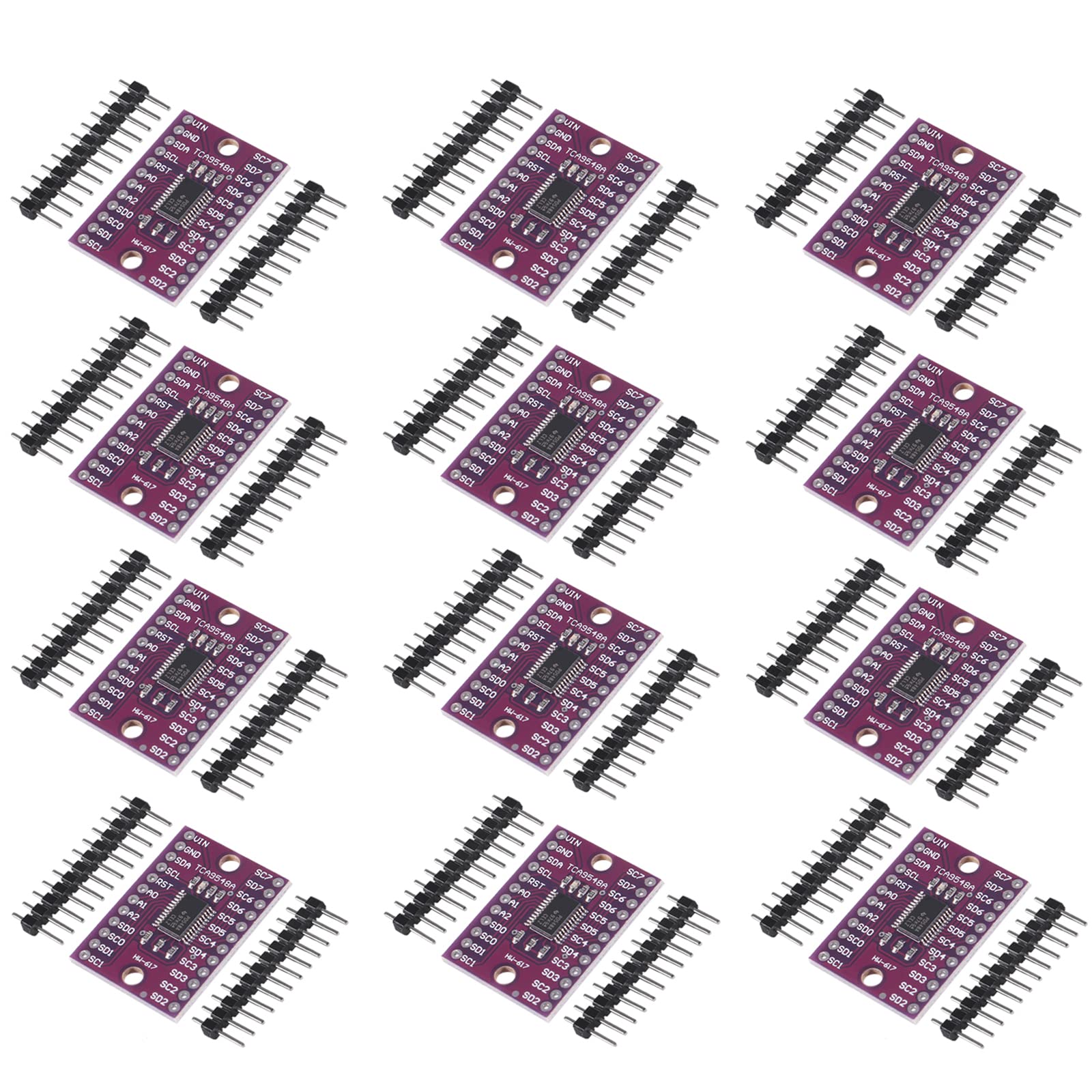 AITRIP 12PCS TCA9548A I2C IIC Multiplexer Breakout Board Module 8 Channel Expansion Development Board for Arduino