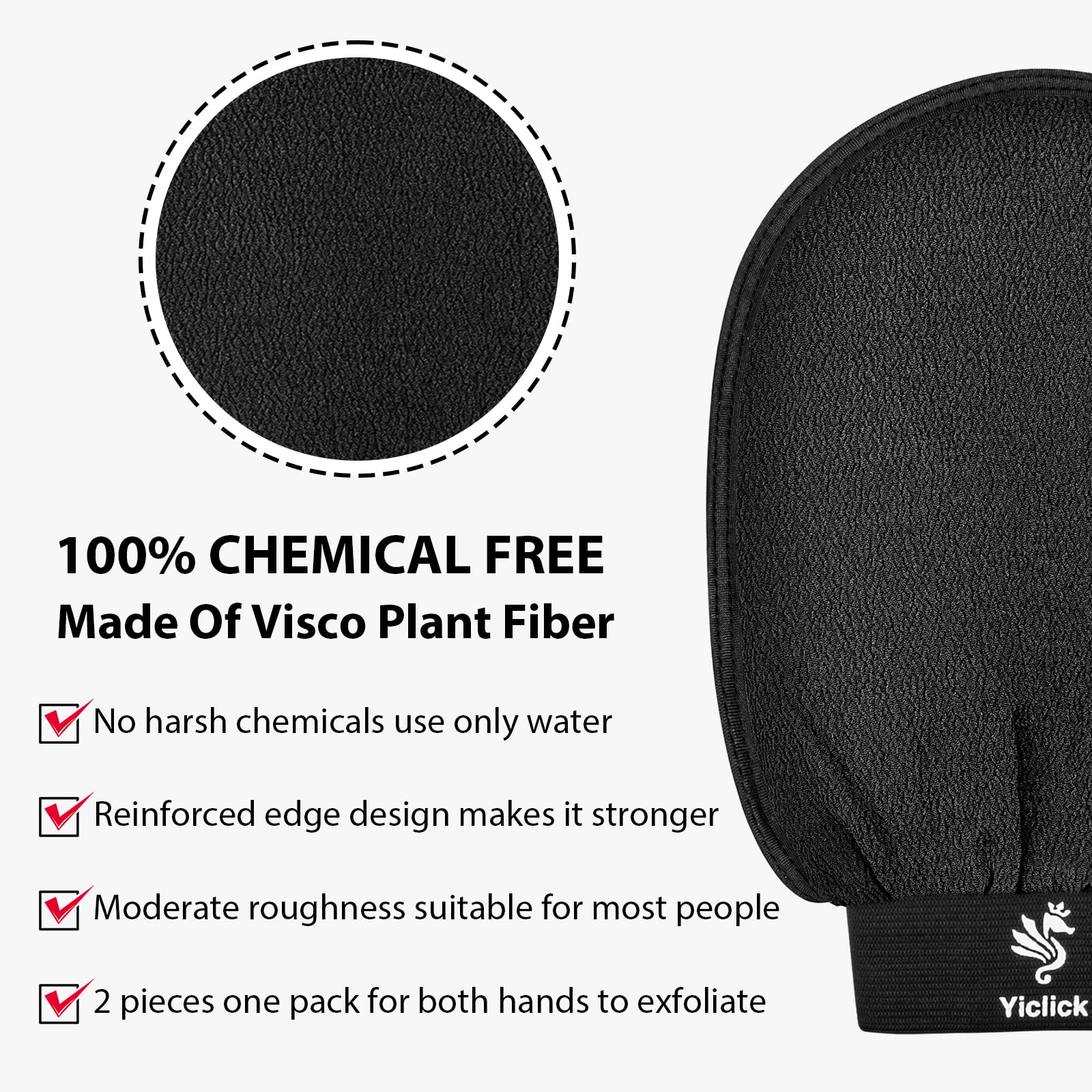 Exfoliating Gloves, Exfoliating Body Scrubber for Bath Shower Exfoliation, Body Scrub Exfoliator Loofah Sponge for Dead Skin Remover, Deep Korean Exfoliating Mitt