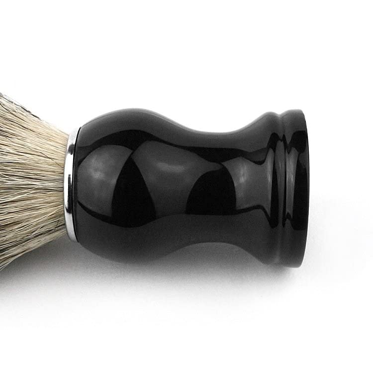 CSB Shaving Brush Synthetic Nylon Hair Knot with Bright Pure Black Plastic Handle - Vegan Shave Brushes for Men