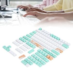 GOWENIC PBT Keycaps,128 Key English Style with Candy Pattern Elements, Ergonomic Design,with PBT Buttons, Oil‑Resistant PBT Materials,Abrasion Resistance,for Universal PC Gaming Keyboard