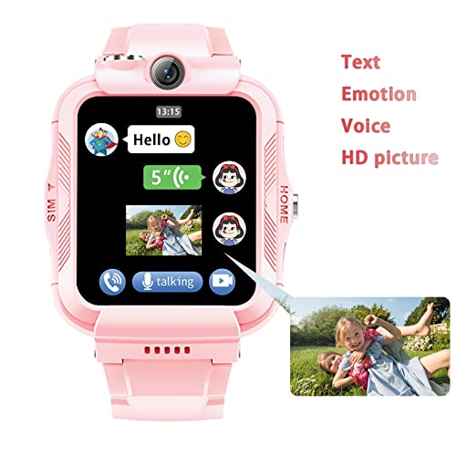 DDIOYIUR Kids Smart Watch, 4G GPS Tracker Child Phone Smartwatch with WiFi, SMS, Call, Voice Video Chat, Bluetooth, Alarm, Pedometer, Wrist Watch Suitable for 4-16 Boys Girls Birthday Gifts.