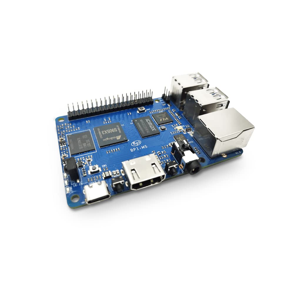 Banana Pi BPI-M5 Amlogic S905X3 Single Board Computer with LPDDR4 4GB RAM and 16GB eMMC Storage for AIOT Support Android Debian Raspbian Armbian