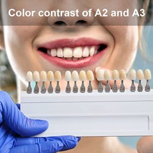 Dental Acrylic Resin Denture False Teeth A3, T6 Synthetic Polymer Resin Fake Teeth for Replacement, Halloween, DIY (28 Pcs/Set)