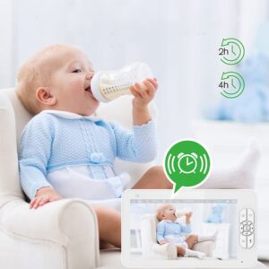 GUAZI STORE Baby Monitor, 7-inch Large Screen,Baby Monitor with Camera Audio Split Screen, Rotating Camera, Two-Way Talk, Temperature Monitoring,Baby 1080P Camera,Automatic Night Vision, Lullaby.…