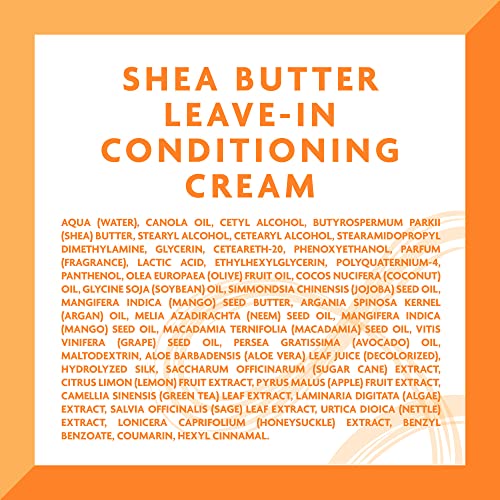 Cantu Leave-In Conditioning Cream for Natural Hair with Pure Shea Butter, 12 oz (Pack of 2) (Packaging May Vary)