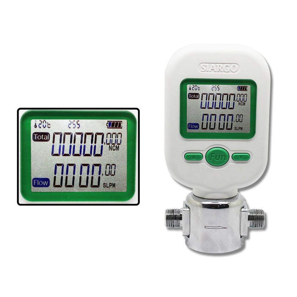 Gas Flow Meter Tester, Digital Portable Gas Mass Air Flow Rate Meter MF5712 MF5706 (0-100L/Min)