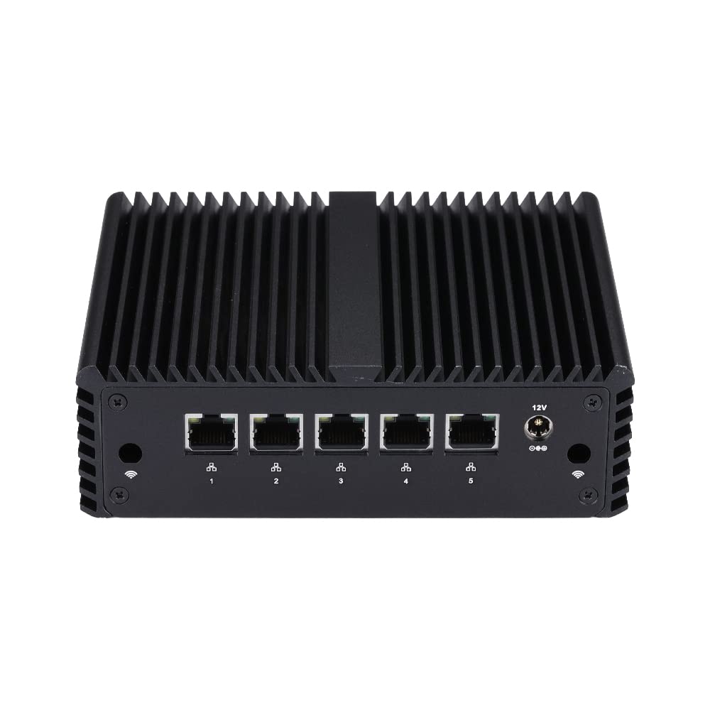 Qotom Fanless Mini PC Q750G5 with Intel Celeron J4125 2Ghz,8G RAM 256G mSATA WiFi 5 Intel I225-V 2.5G LAN Mini Computer Firewall Router