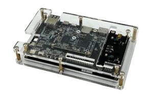 youyeetoo 64bit risc-v development kit kendryte k510 crb-kit,2.5 tops ai edge k510 chip,with acrylic shell, dual-camera module and lcd display,provide ai tools demo