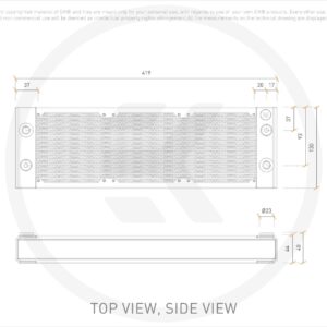 EKWB EK-Quantum Surface P360M X-Flow Radiator, Triple, Black