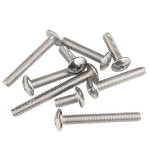 4mm Metric Knobs Screws,Sinyiol 100Pcs M4 x 16mm,18mm,22mm,25mm,30mm,35mm,40mm,45mm Phillips Truss Head Machine Screws Bolts with Washers for Cabinet Drawer Pull Handle (Mixed Pack 16-45mm, 100Pcs)