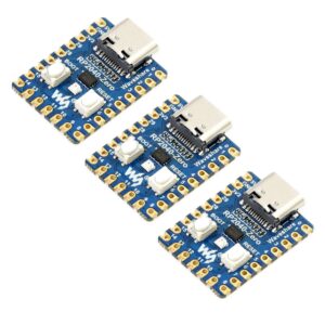 Waveshare RP2040-Zero High-Performance Pico-Like MCU Board Based On Raspberry Pi Microcontroller RP2040 Castellated Module Allows Soldering Direct to Carrier Boards-3pcs