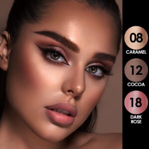 FOCALLURE 3 Pcs Cream Contour Sticks,Shades with Highlighter & Bronzer & Blush,Non-greasy Long-wear Face Contouring Pen,Easy to Sculpt the Face and Create a Lightweight Finishing Makeup,MEDIUM-DEEP