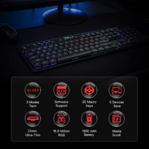 Redragon K618 Wireless Keyboard & M711 Gaming Mouse Bundle