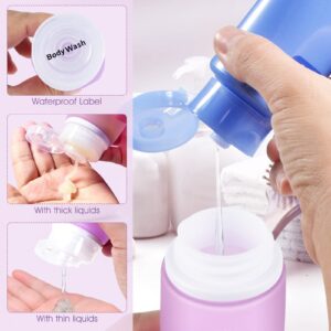 INSFIT Travel Bottles for Toiletries, 3oz Travel Containers for Toiletries Leakproof BPA Free TSA Approved Squeezable Silicone Tubes Travel Accessories with Labels Purple