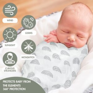 GLLQUEN BABY Receiving Blanket Boy Cotton Muslin Swaddle Blankets Girl Newborn Squares Breathable & Soft Thin Baby Blankets Cloths Double Absorbent Infant Swaddling Wrap - 6 Pack (Star)