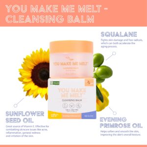 SoloVegan You Make Me Melt Cleansing Balm Make Up Remover 100ml Eye Makeup Remover Korean Skincare Cleanser Makeup Remover Balm I K-beauty I Vegan