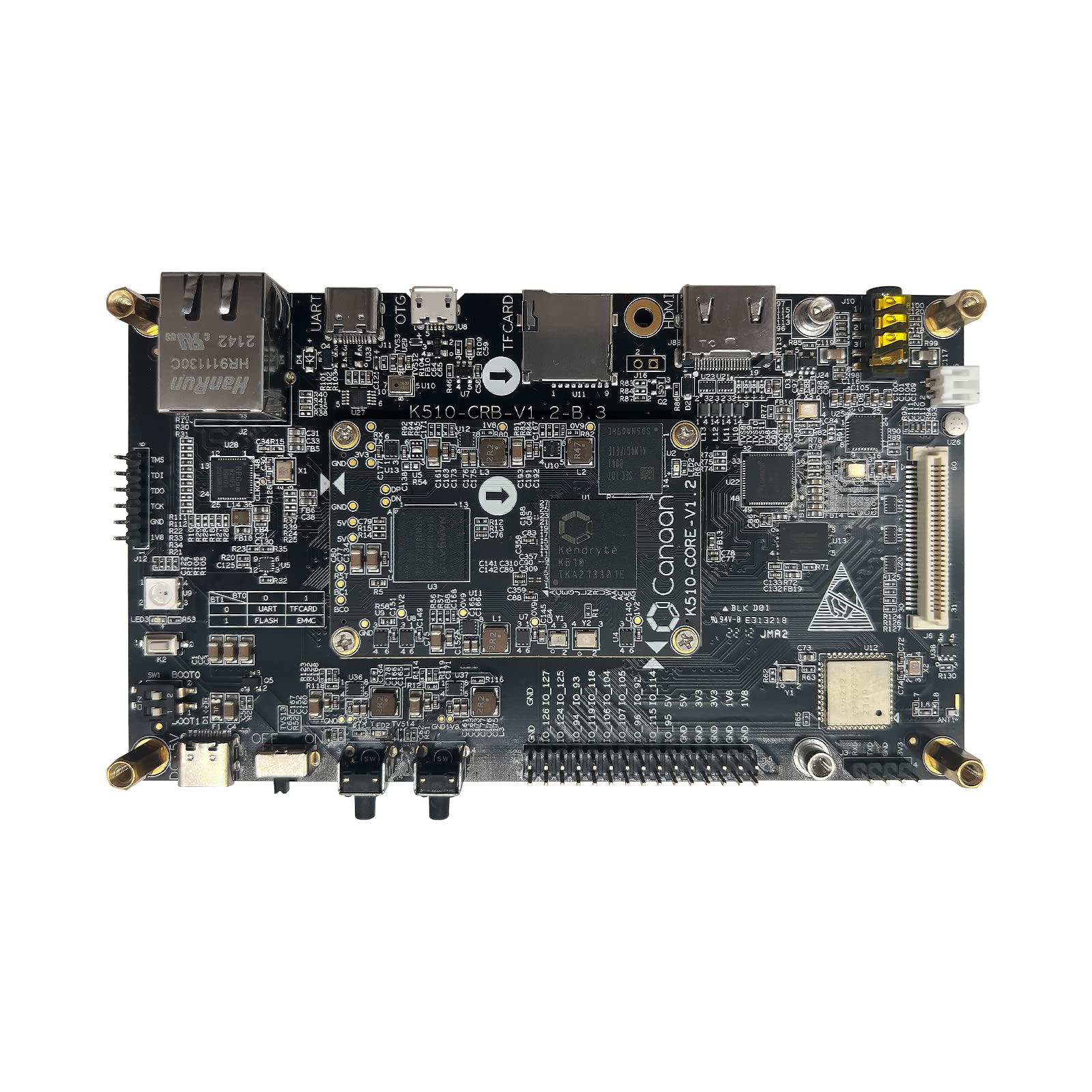 youyeetoo 64bit RISC-V Development Kit Kendryte K510 CRB-KIT,2.5 Tops AI Edge K510 chip,with Acrylic shell, Dual-camera Module and LCD Display,Provide AI tools demo