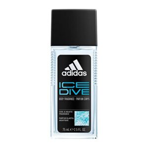 adidas ice dive body fragrance for men, 2.5 fl oz