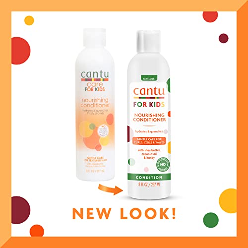 Cantu Care for Kids Nourishing Sulfate-Free Conditioner with Shea Butter, 8 fl oz (Pack of 3) (Packaging May Vary)