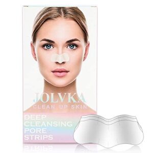 jolvka blackhead remover pore strips for nose - 65 strips - charcoal blackheads removal - blackhead strip - pore cleaner