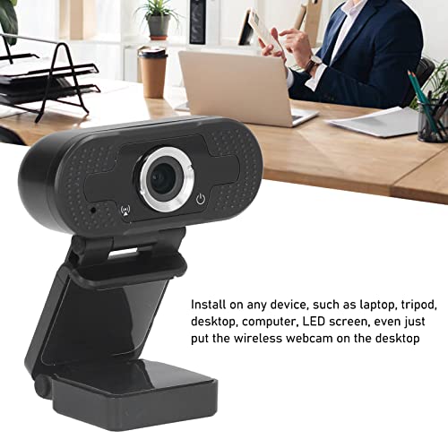 Jeanoko PC Camera, Automatic Noise Reduction ABS Universal Computer Webcam Full HD 1080P for Notebook for Webinar